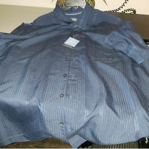 Van Heusen Short Sleeve Shirt Ash Blue XL